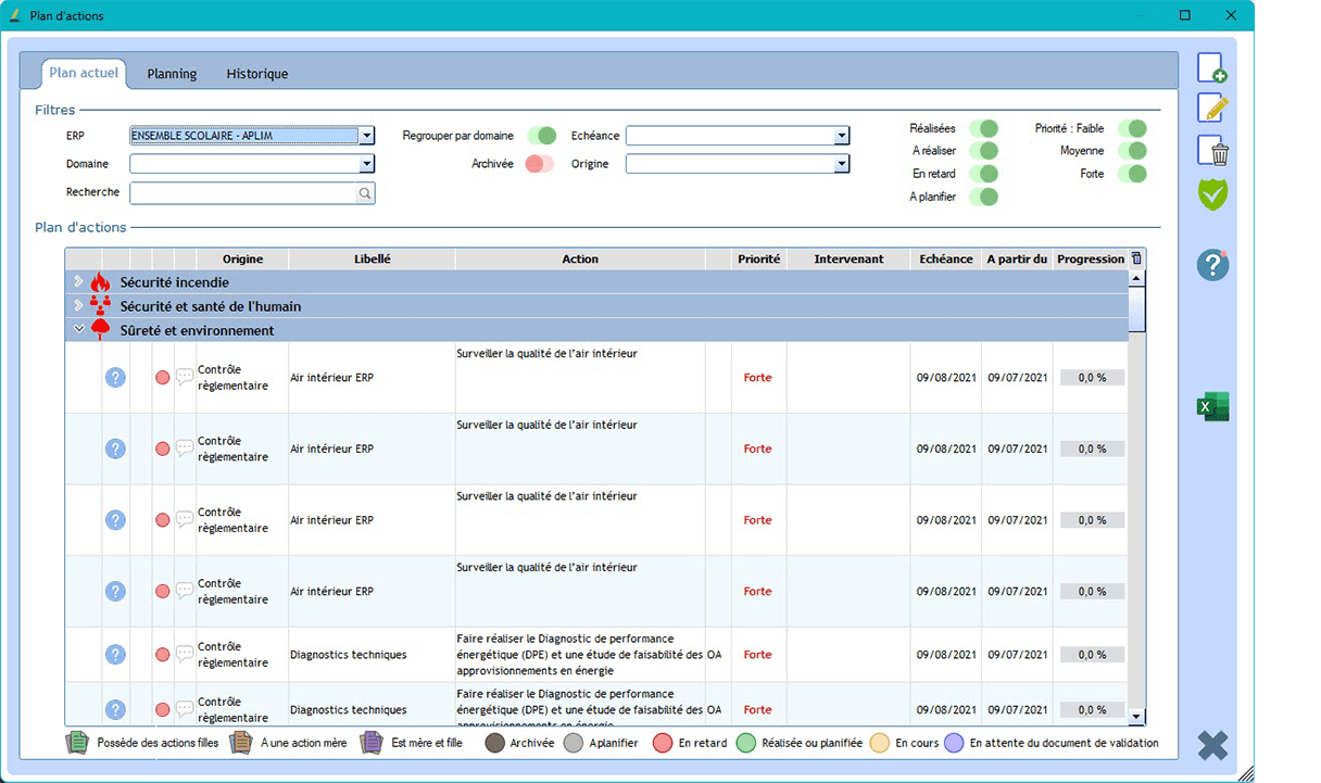 Aperçu du registre de sécurité Ap’Secure